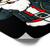 Punk Rock Santa Claus Emo Christmas Rocker Pajamas Poster (Hoek)