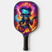 Punk Rock Schedel Pickleball Paddle (Achterkant)