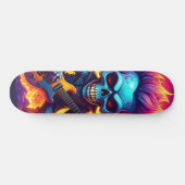 Punk Rock Schedel Skateboard (Horizontaal)
