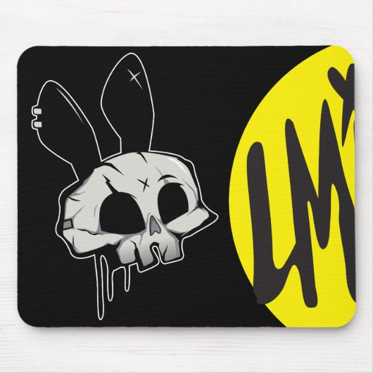 Punk Rock Schedel Vector Grafische Bureaumat Muismat (Voorkant)