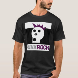 Punk Rock Schedelvel Huid Graphics T-shirt