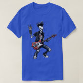 Punk Rock Skelet Gitaar Shredder T-shirt (Design voorkant)