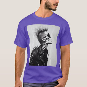 Punk Rock Skelet Speler Gitaar Muziek Halloween A T-shirt