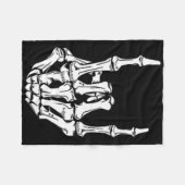 Punk Rock Skeleton Cool Rocker Halloween Mannen Vr Fleece Deken (Voorkant (Horizontaal))