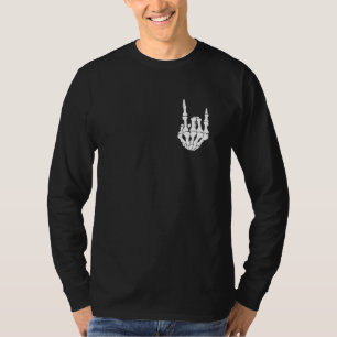 Punk Rock Skeleton Cool Rocker Halloween Mannen Vr T-shirt
