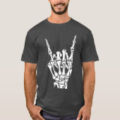 Punk Rock Skeleton Cool Rocker Halloween Men Women T-shirt (Voorkant)