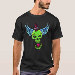 Punk Rock Skull Pagan Satanic Atheist Anti Church T-shirt