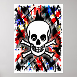 Punk Rock Skull Poster