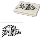 Punk Rock Skull Rubber Stamp Rubberstempel (Gestempeld)