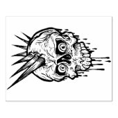 Punk Rock Skull Rubber Stamp Rubberstempel (Afrduk)