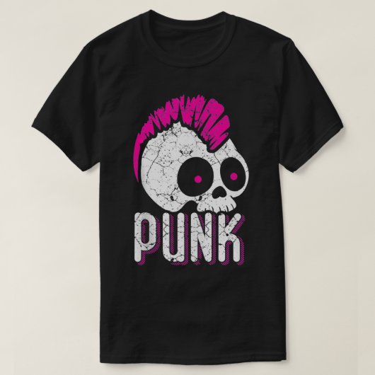 Punk Rock Skull Skelet Rocker Fans Gift T-shirt (Design voorkant)