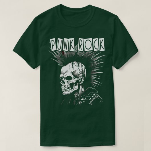 Punk Rock Skull T-shirt (Design voorkant)