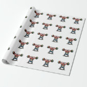 Punk Rock Stegosaurus Dinosaur Gitaar spelend Cadeaupapier (Uitgerold)