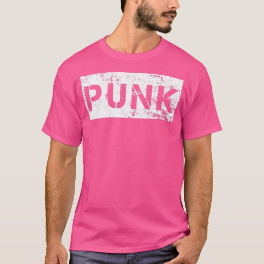 Punk Rock Style Simple Distressed Art T-shirt (Voorkant)