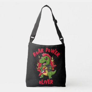 Punk Rock T-Rex Dinosaur die Elektrische Gitaar Sp Crossbody Tas