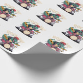 Punk Rock T-Rex Dinosaur Drummer - Percussie Cadeaupapier (Hoek)