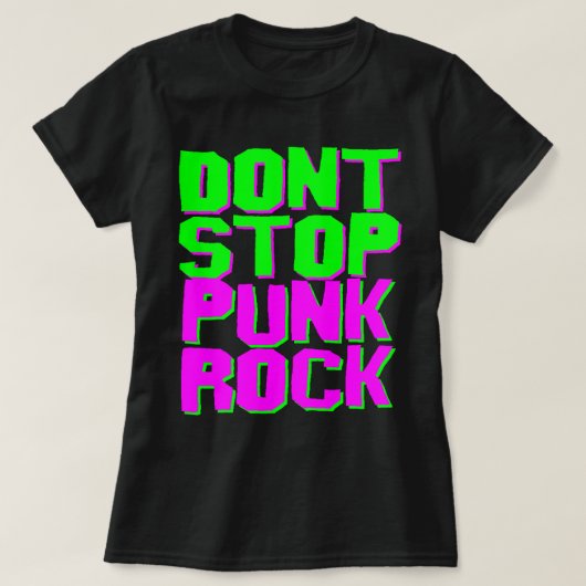 PUNK ROCK T-SHIRT NIET STOPPEN (Design voorkant)