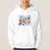 Punk Rock-tandwiel #28 Butterflies Color Hoodie (Voorkant)