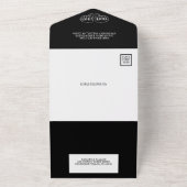 Punk Rock Tattoo Hands Minimalist Black and White All In One Uitnodiging (Buitenkant)