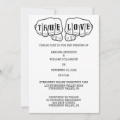 Punk Rock Tattoo Hands Minimalist Black and White Kaart (Voorkant)