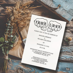 Punk Rock Tattoo Hands Minimalist Black and White Kaart