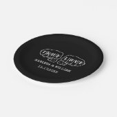 Punk Rock Tattoo Hands Minimalist Wedding Paper Pl Papieren Bordje (Gekanteld)