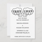 Punk Rock Tattoo Hands Minimalistische Save the Da Kaart (Voorkant)