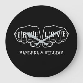 Punk Rock Tattoo Hands True Love 42e Jubileum  Grote Klok