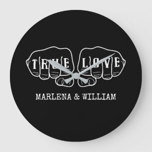 Punk Rock Tattoo Hands True Love 42e Jubileum  Grote Klok
