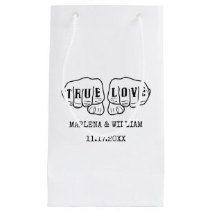 Punk Rock Tattoo Hands True Love Minimalist Klein Cadeauzakje