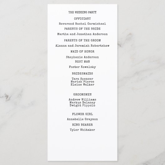 Punk Rock Tattoo Hands True Love Minimalist Programmakaart (Achterkant)