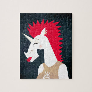 Punk Rock Unicorn Legpuzzel