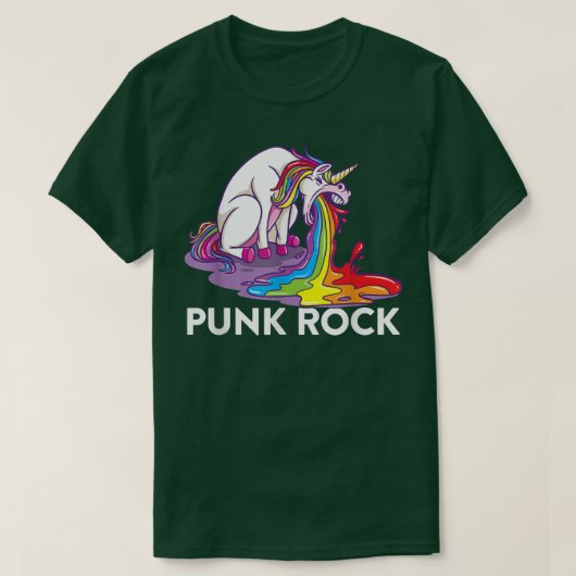 Punk Rock Unicorn T-Shirt (Design voorkant)
