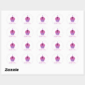 Punk Rock Verjaardagsprinses Ronde Sticker (Vel)