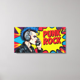 PUNK ROCK VOOR ALTJD-4 CANVAS AFDRUK