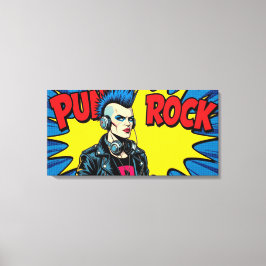 PUNK ROCK VOOR ALTJD-5 CANVAS AFDRUK
