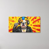 PUNK ROCK VOOR ALTJD-BULL DOG-5 CANVAS AFDRUK (Voorkant)