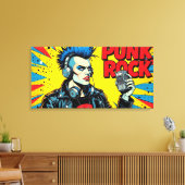 PUNK ROCK VOOR ALTJD CANVAS AFDRUK (Insitu (Woonkamer))
