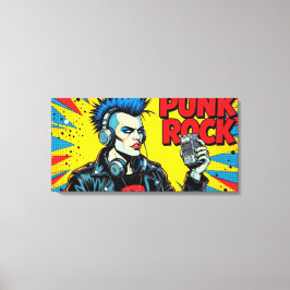PUNK ROCK VOOR ALTJD CANVAS AFDRUK