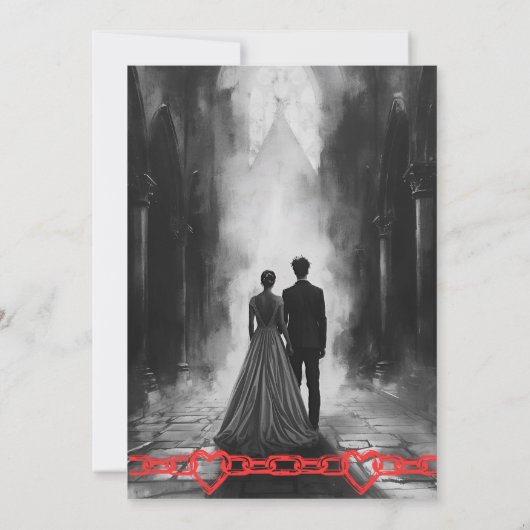 Punk Rock Wedding Kaart (Achterkant)