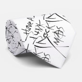 PUNK ROCK XMAS in het wit Stropdas (Opgerold)