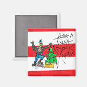 PUNK ROCK XMAS MAGNEET (Voorkant / Achterkant)