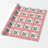 PUNK ROCK XMAS met CHECKERED Cadeaupapier (Uitgerold)