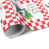 PUNK ROCK XMAS met CHECKERED Cadeaupapier (Rol Hoek)