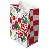 PUNK ROCK XMAS met CHECKERED Medium Cadeauzakje (Achterkant Gekanteld)