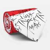 PUNK ROCK XMAS STRIPE STROPDAS (Opgerold)