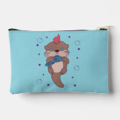 Punk Rock Zeeotter met Vis | Grappige Dier Kunst Etui (Achterkant)
