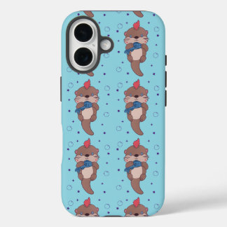 Punk Rock Zeeotter met Vis | Grappige Dierenkunst iPhone 16 Hoesje
