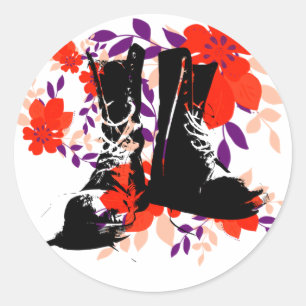 Punk Rocker Boots - streetstijl Ronde Sticker