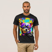 PUNK ROCKER CHIHUAHUA T-SHIRT (Voorkant volledig)